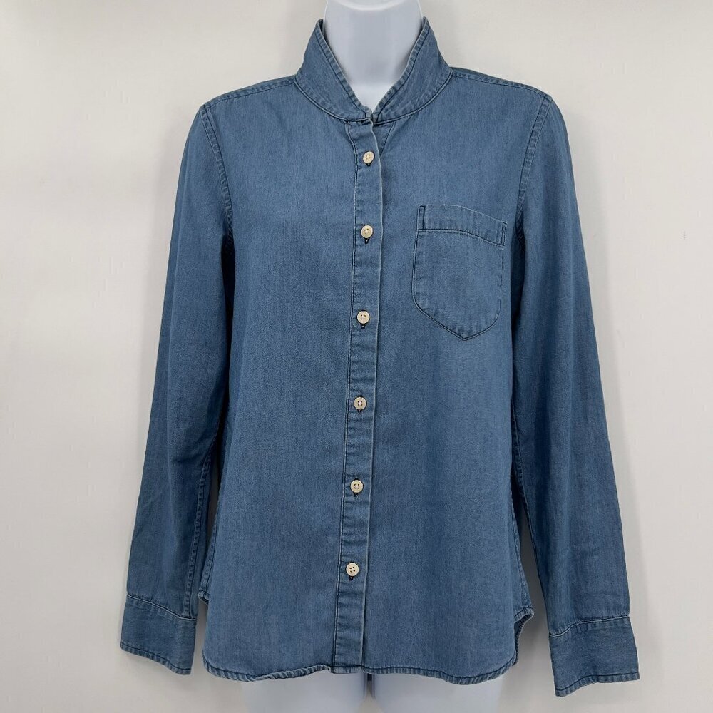 Taylor Stitch Chambray Long Sleeve Button Front Shirt Women's S